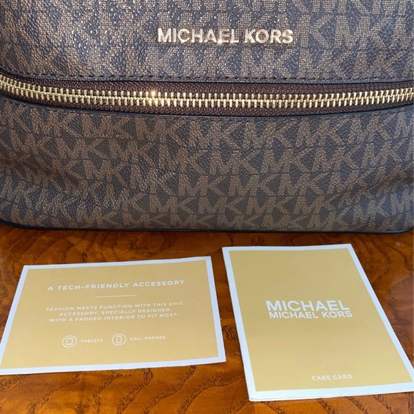 Michael Kors Rhea Signature Backpack - Picture 8 of 10